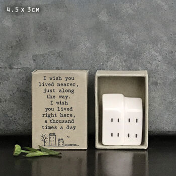 I Wish You Lived Nearer Home Mini Matchbox Gift East Of India, 3 of 5