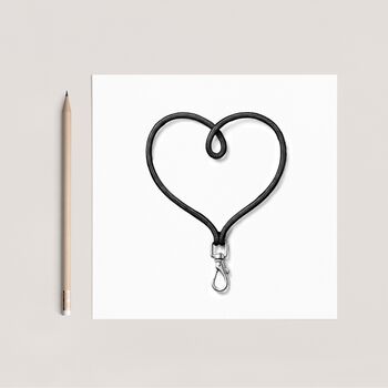 Hand Drawn Dog Lead Greeting Card, 3 of 7