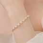 Freshwater Pearl Beaded Bracelet In Sterling Silver, thumbnail 2 of 12