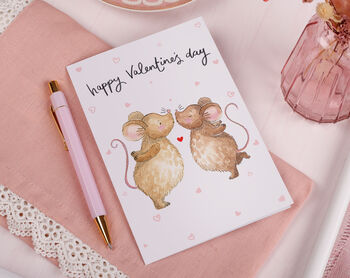 Cute Mice Valentine Card For Him Or Her, 2 of 2