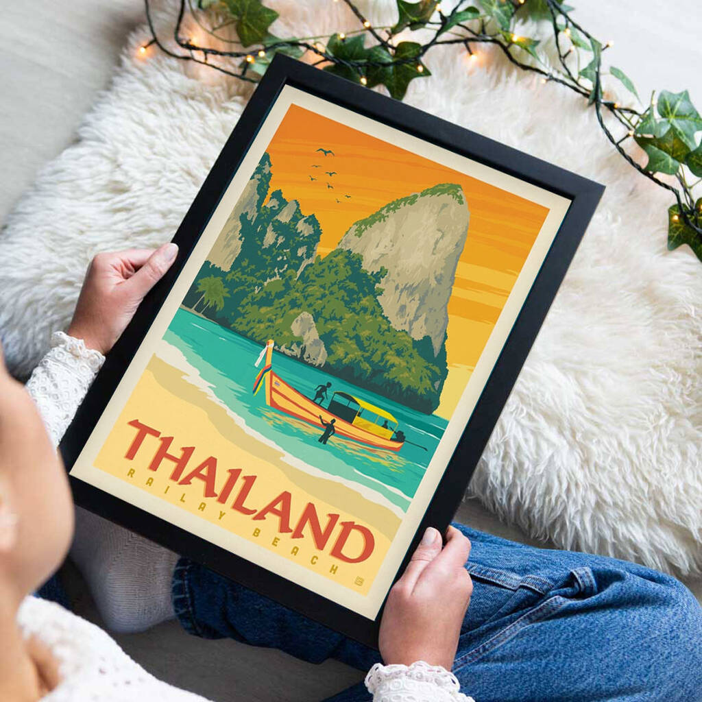 Thailand Travel Print By I Heart Travel Art.