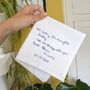 Personalised Wedding Memorial Handkerchief With Handwriting, thumbnail 2 of 7