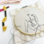 'She Is Beauty' Floral Female Figure Embroidery Kit, thumbnail 2 of 6