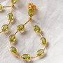 Emerald Stud Peardrop 18 K Gold Plated Silver Earrings, thumbnail 7 of 11