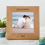 Personalised Solid Oak Square Photo Frame, thumbnail 2 of 6