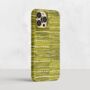 Limelight Green Abstract Art Striped Phone Case, thumbnail 2 of 5