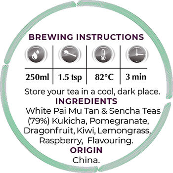 Pomegranate Dragon White Tea Blend 125g Tin, 4 of 4
