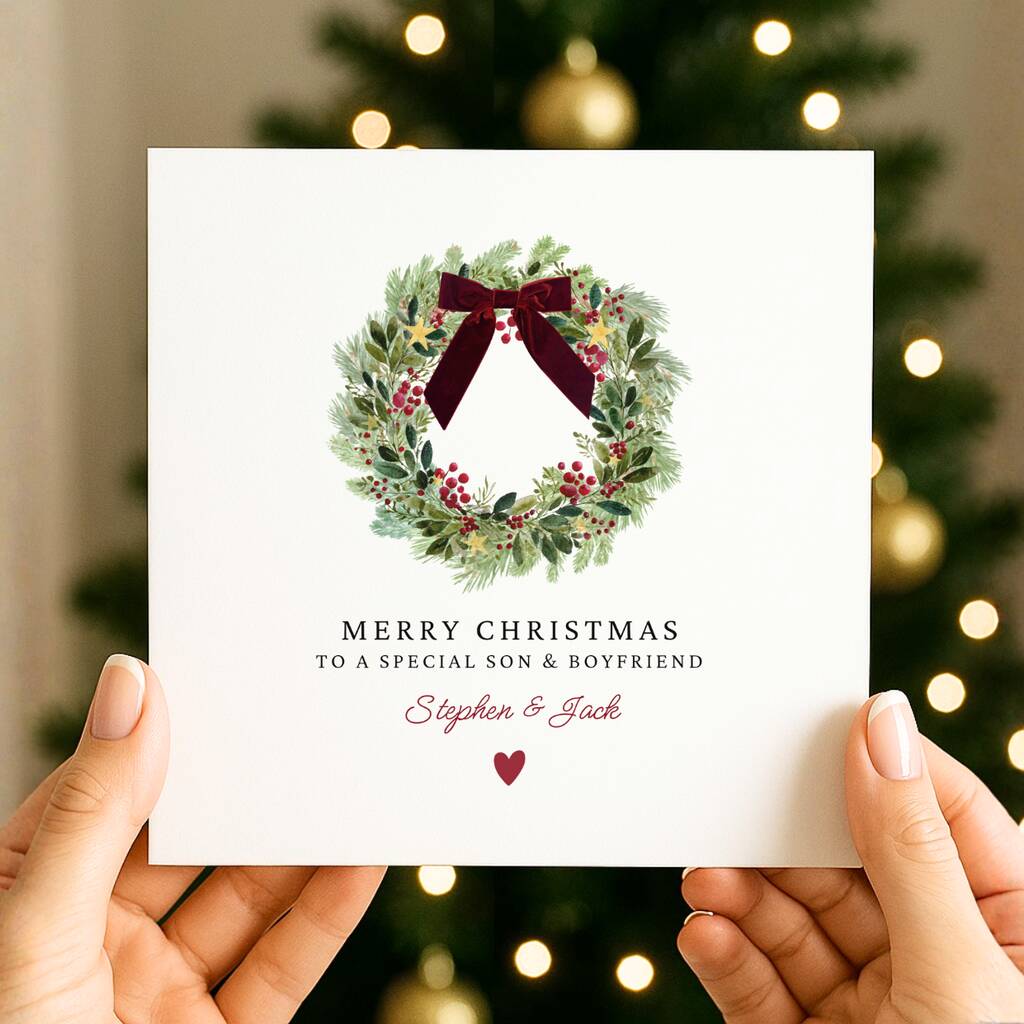 Christmas Card For A Special Son And Boyfriend, 1 of 1