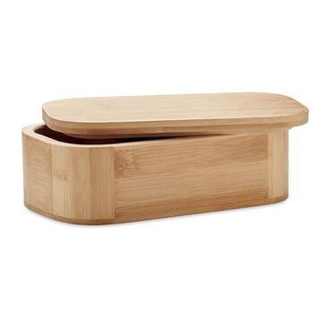 Natural Bamboo Divider Lunch Box, 3 of 5