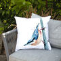 Inky Nuthatch Water Resistant Outdoor Garden Cushion, thumbnail 7 of 8