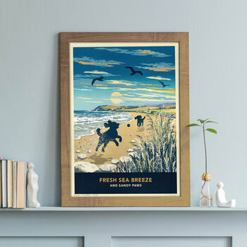 Two Cockapoos Limited Edition Beach Fun Gift Print, 4 of 12