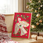‘Love And Peace’ Dove Christmas Art Print – Festive Wall Decor, thumbnail 3 of 7