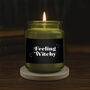 Green Jar Candle • “Feeling Witchy” • Scented Jar Candle • Gift For Her • Gifts For Him • Halloween Candle • Halloween Decor, thumbnail 1 of 2
