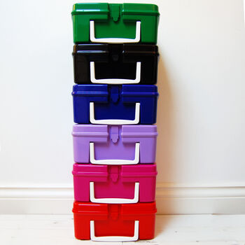 Personalised Retro Plastic Rainbow Lunchbox, 4 of 4