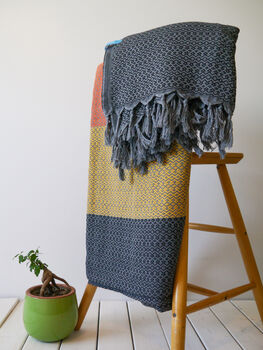 Queen Size Cotton Blanket, Sustainable Gift, 9 of 11