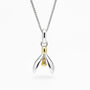 Personalised Sterling Silver Snowdrop Pendant Necklace: January Birth Flower, thumbnail 3 of 9