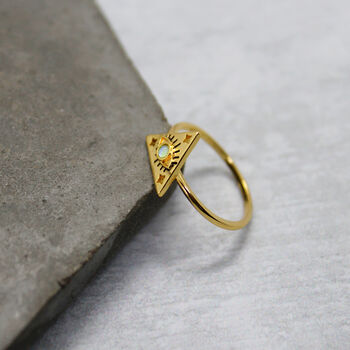 Evil Eye Triangle Ring, 2 of 3