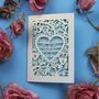 Personalised Papercut Heart Engagement Card, thumbnail 4 of 12