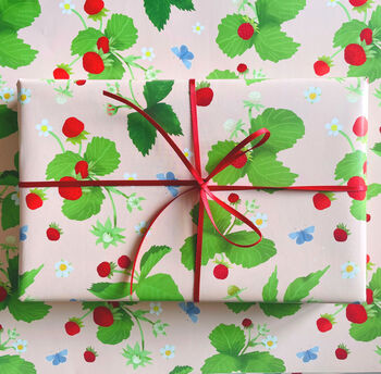 Strawberry Illustrated Wrapping Paper, 2 of 4