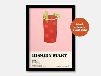 Bloody Mary Cocktail Print, 3 of 7