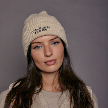 Embroidered Personalised Slogan Beanie Hat, 2 of 9