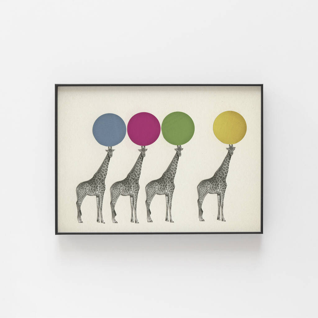 Balancing Act Circus Giraffe Print For Children, 1 of 3