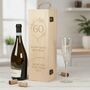 Engraved Floral Frame 60th Birthday Hinged Bottle Box, thumbnail 1 of 3