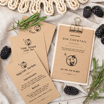 Gin Cocktail Recipe Cards, 6 of 9