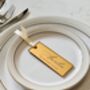 Luxury Mirrored Bespoke Place Name Tag Gold Silver, thumbnail 2 of 9