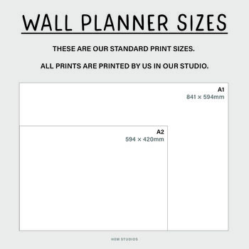 Personalised 2025 Wall Planner A2 Or A1 Calendar, 4 of 4