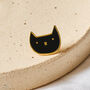 Black Cat Enamel Pin Badge, thumbnail 1 of 6