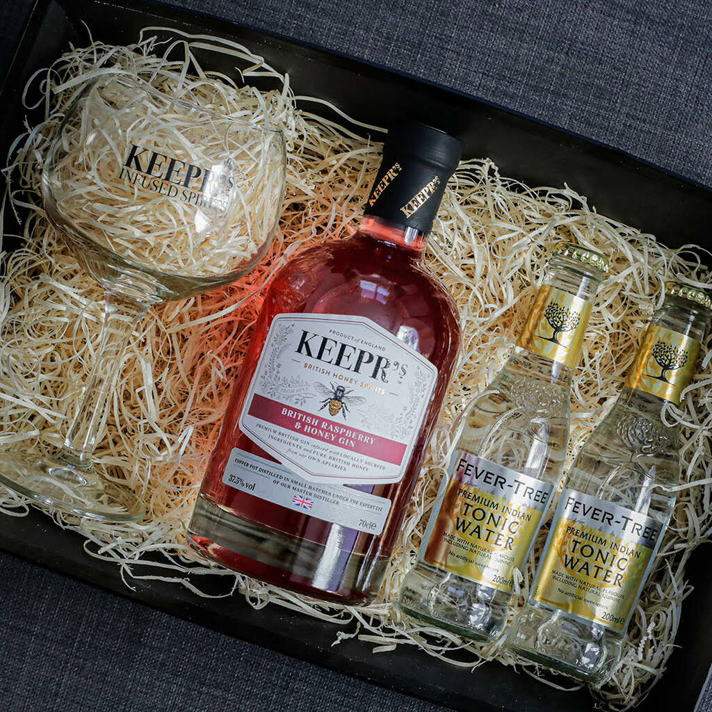 Personalised Raspberry Gin And Tonic Gift Set By Keepr's Spirits