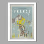 Tour De France Vintage Cycling Poster Print Blue, thumbnail 3 of 3