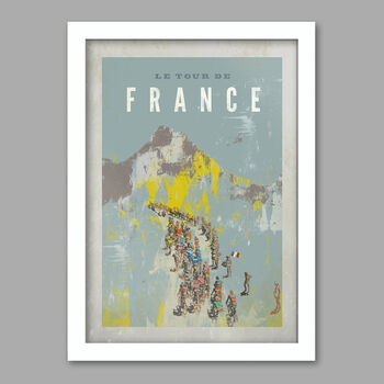 Tour De France Vintage Cycling Poster Print Blue, 3 of 3