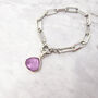 Silver Alexandrite June Birthstone Crystal Bracelet, thumbnail 1 of 4