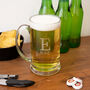 Personalised Initial + Date Etched Glass Tankard, thumbnail 2 of 7