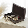 Clovelly Large Brass Inlayed Jewellery Box, thumbnail 5 of 7