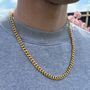 Gold Engravable 7mm Cuban Chain, thumbnail 2 of 10