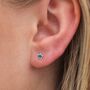 Tiny Sterling Silver Paua Shell Star Stud Earrings, thumbnail 1 of 5