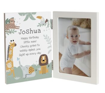 Personalised Safari Wooden 6x4 Photo Frame, 3 of 7