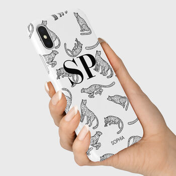 Personalised Leopard Pattern Phone Case, 5 of 6
