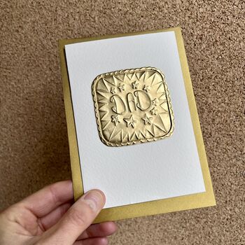 Handmade Gold Foil Dad Birthday Card, 3 of 3