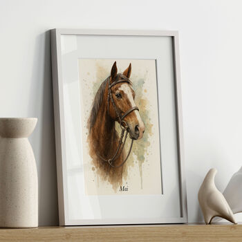 Personalised Dog, Horse And Pet Watercolour Portrait, 3 of 12