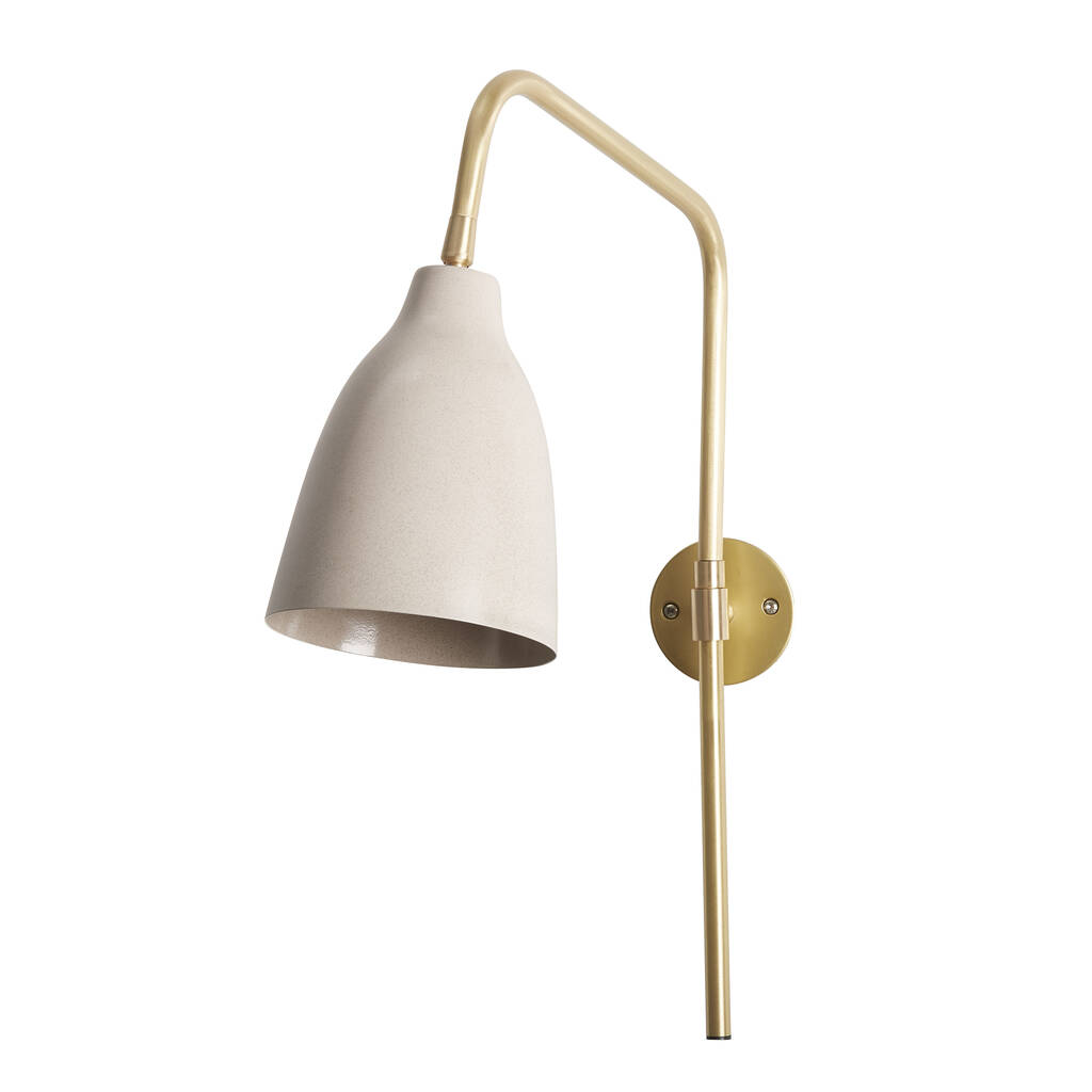 Pink Or Grey And Pale Gold Wall Lamp By Ella James