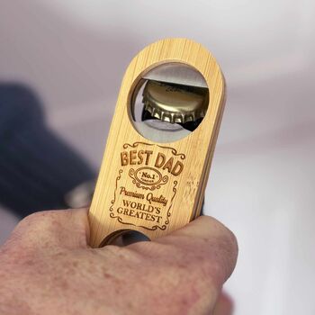 Wooden Best Dad Bottle Opener, 2 of 4