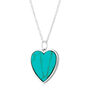 Turquoise Heart Necklace With Slider Clasp, thumbnail 2 of 9