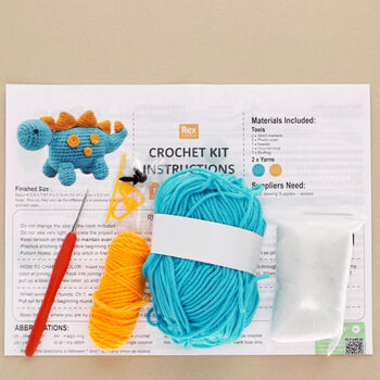 Stegosaurus Dinosaur Crochet Kit, 5 of 7