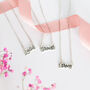 Hand Stamped Personalised Mantra Necklace, thumbnail 7 of 12