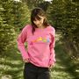 Neon Rainbow Reindeers Christmas Sweatshirt Jumper, thumbnail 2 of 6