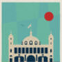 Spanish City Whitley Bay Dome Art Print Poster, thumbnail 2 of 2